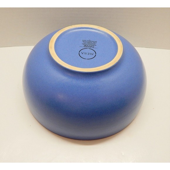 Dansk Mesa Sky Blue Mixing Pasta Serving Bowl Portugal Stoneware 10 Inch - Picture 10 of 11